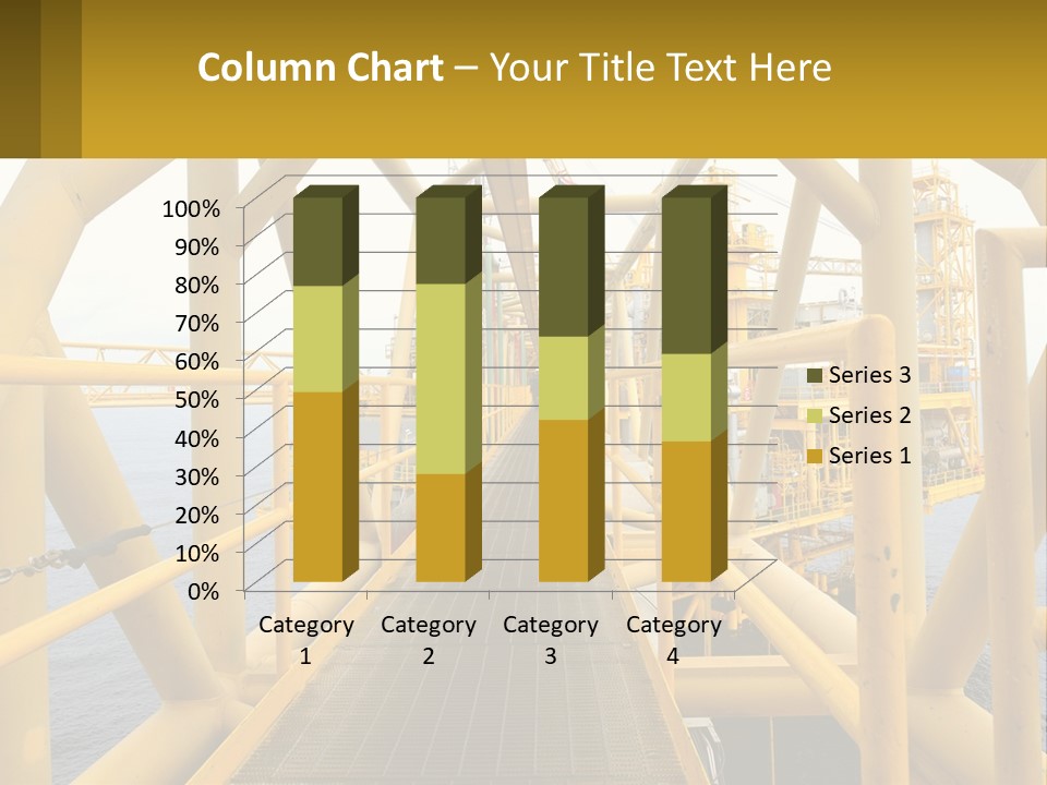 A Man Walking Across A Yellow Bridge Over Water PowerPoint Template