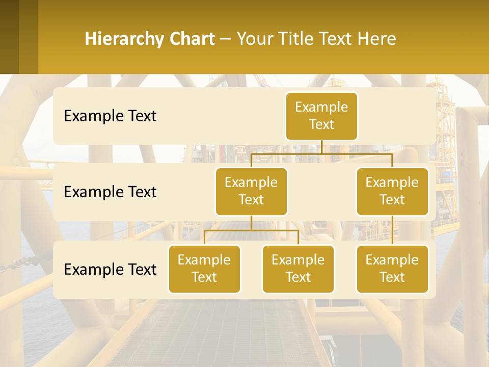 A Man Walking Across A Yellow Bridge Over Water PowerPoint Template