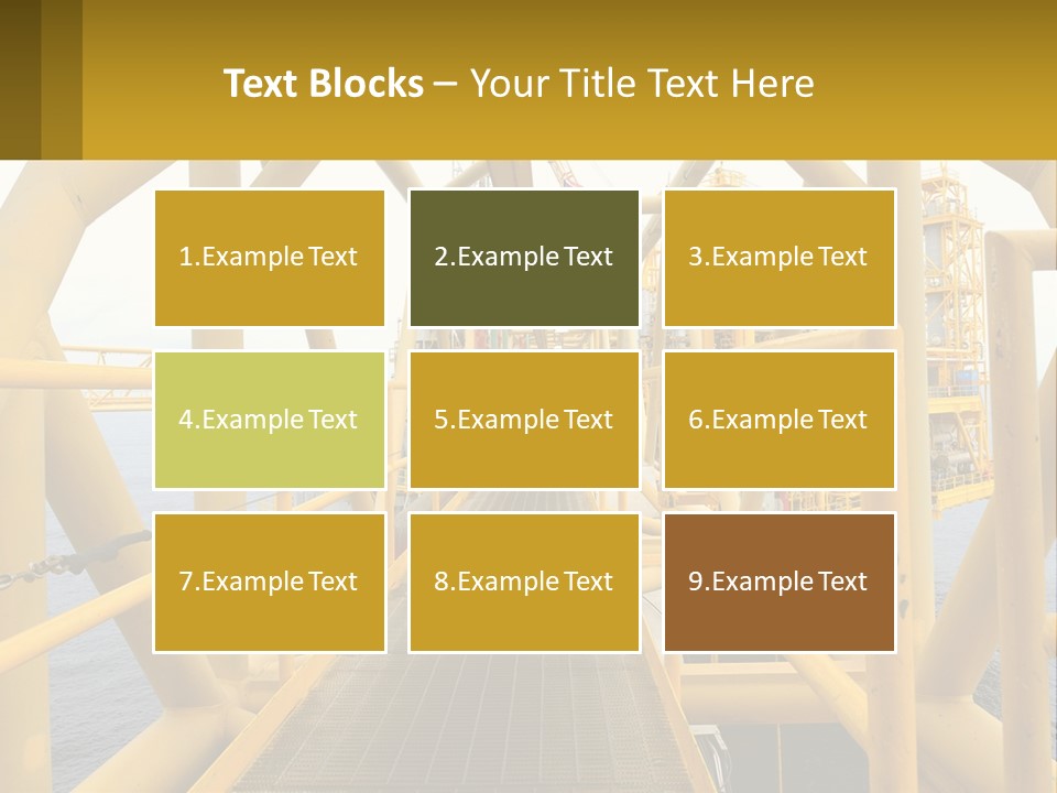 A Man Walking Across A Yellow Bridge Over Water PowerPoint Template