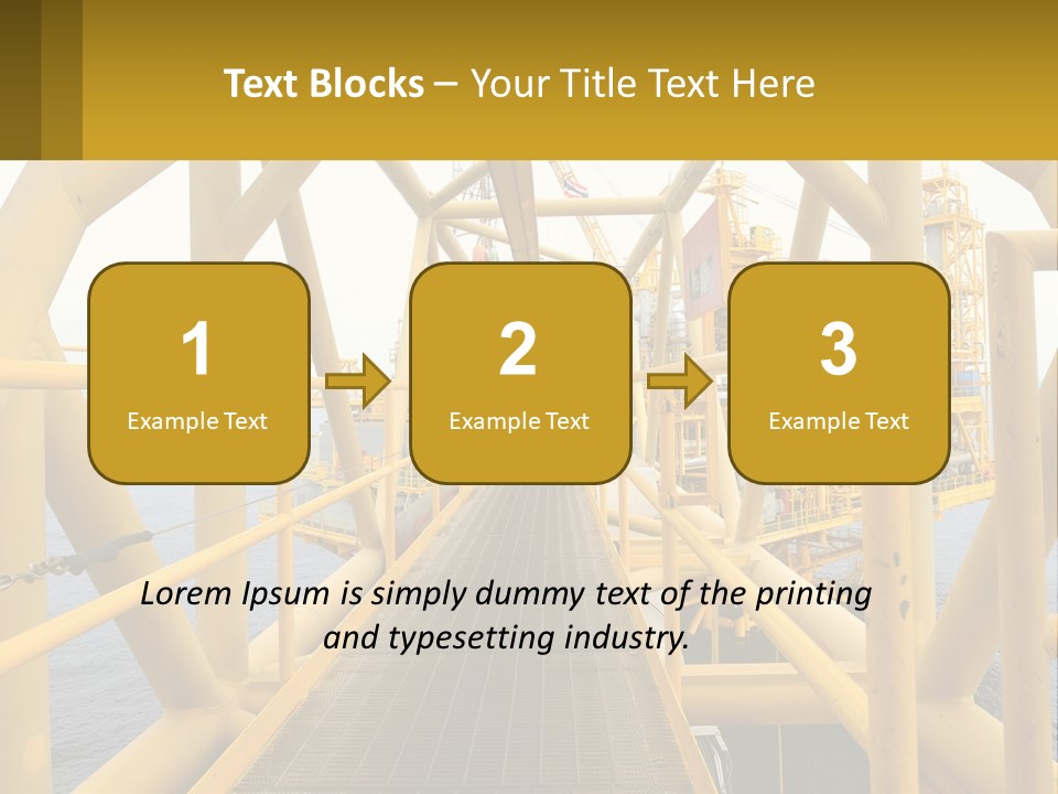 A Man Walking Across A Yellow Bridge Over Water PowerPoint Template