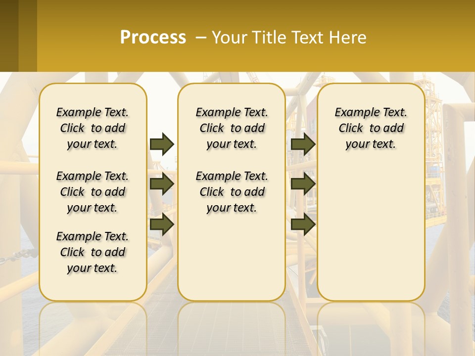 A Man Walking Across A Yellow Bridge Over Water PowerPoint Template