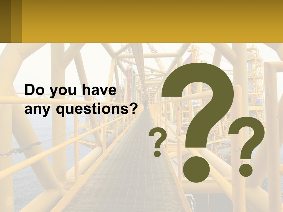 A Man Walking Across A Yellow Bridge Over Water PowerPoint Template