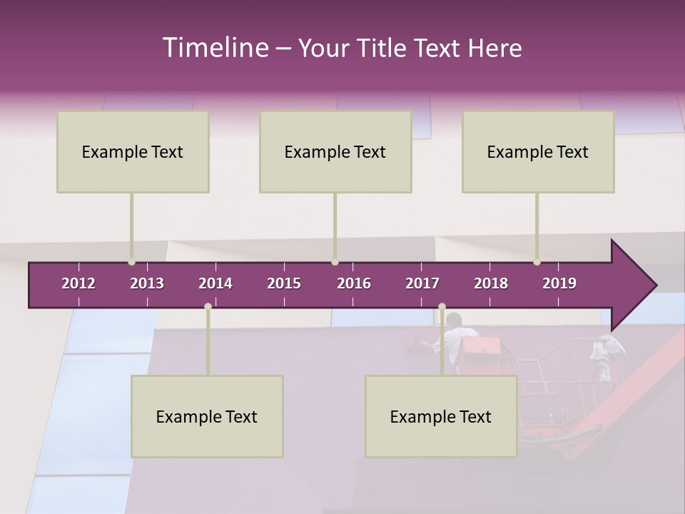 A Man Is Painting The Side Of A Building PowerPoint Template