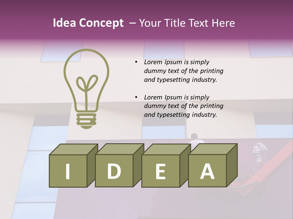 A Man Is Painting The Side Of A Building PowerPoint Template