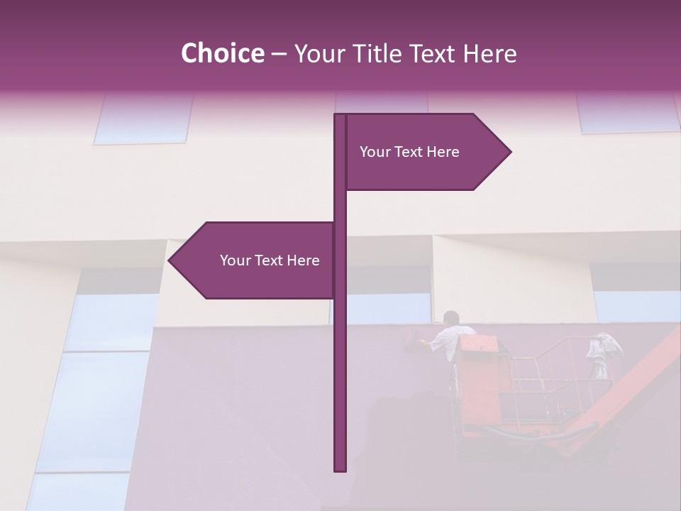 A Man Is Painting The Side Of A Building PowerPoint Template