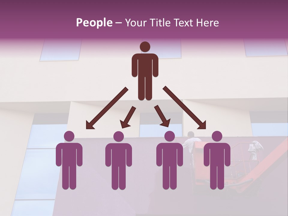 A Man Is Painting The Side Of A Building PowerPoint Template