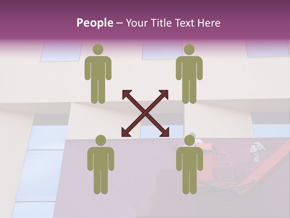 A Man Is Painting The Side Of A Building PowerPoint Template