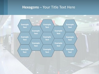 Two Mannequins Dressed In Black And White In A Clothing Store PowerPoint Template
