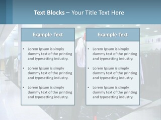 Two Mannequins Dressed In Black And White In A Clothing Store PowerPoint Template