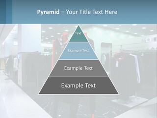 Two Mannequins Dressed In Black And White In A Clothing Store PowerPoint Template