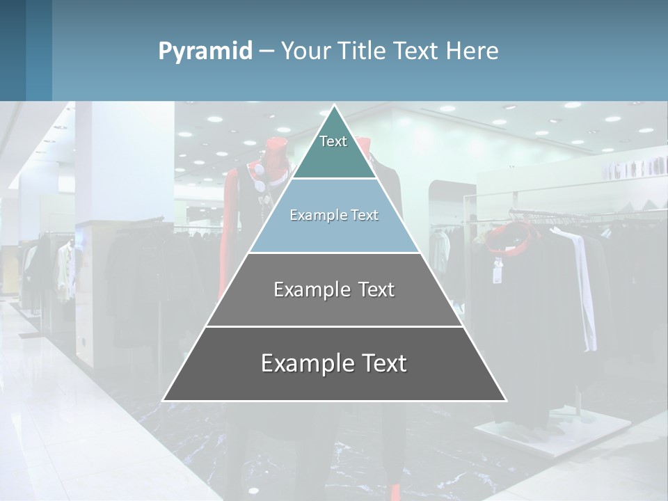 Two Mannequins Dressed In Black And White In A Clothing Store PowerPoint Template