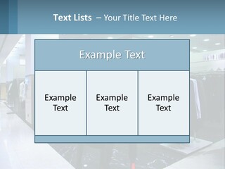 Two Mannequins Dressed In Black And White In A Clothing Store PowerPoint Template