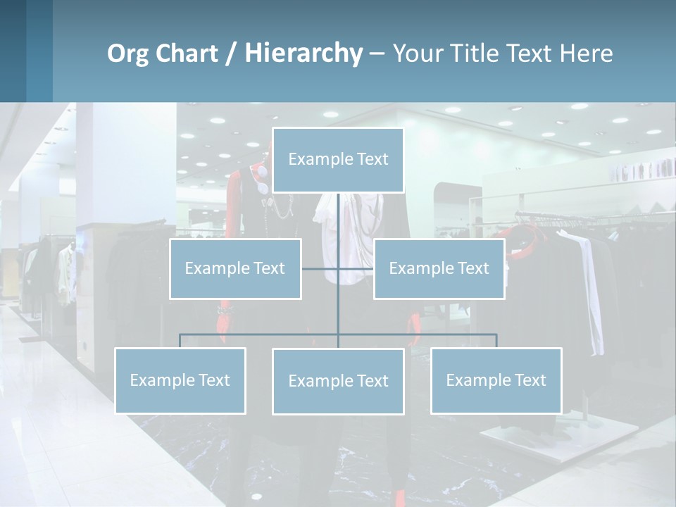 Two Mannequins Dressed In Black And White In A Clothing Store PowerPoint Template