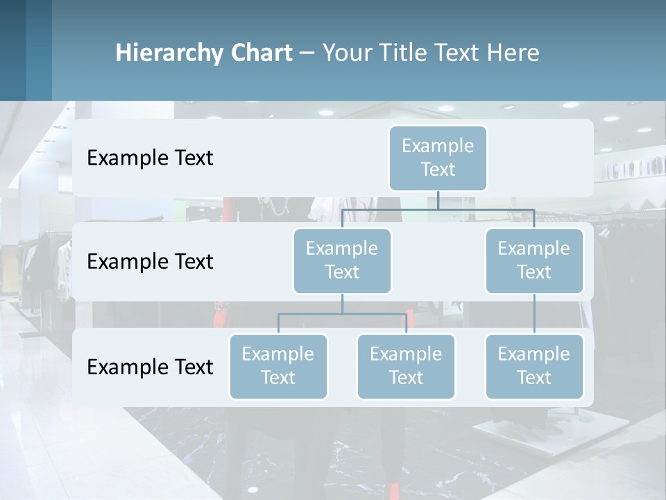 Two Mannequins Dressed In Black And White In A Clothing Store PowerPoint Template
