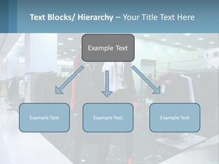Two Mannequins Dressed In Black And White In A Clothing Store PowerPoint Template