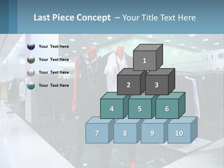 Two Mannequins Dressed In Black And White In A Clothing Store PowerPoint Template