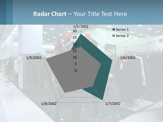 Two Mannequins Dressed In Black And White In A Clothing Store PowerPoint Template