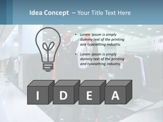 Two Mannequins Dressed In Black And White In A Clothing Store PowerPoint Template