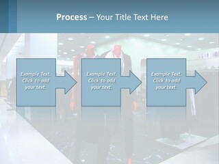 Two Mannequins Dressed In Black And White In A Clothing Store PowerPoint Template