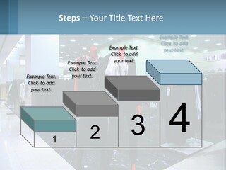 Two Mannequins Dressed In Black And White In A Clothing Store PowerPoint Template