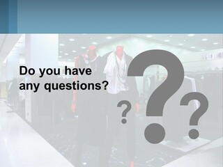 Two Mannequins Dressed In Black And White In A Clothing Store PowerPoint Template