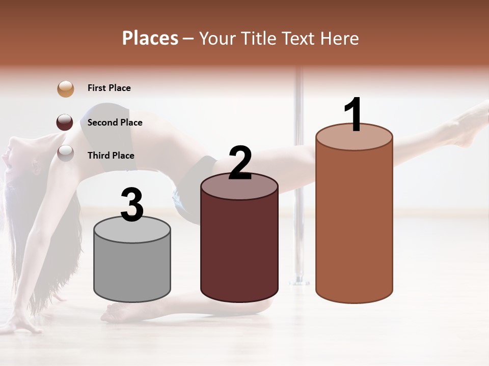 A Woman Is Doing A Yoga Pose On The Floor PowerPoint Template