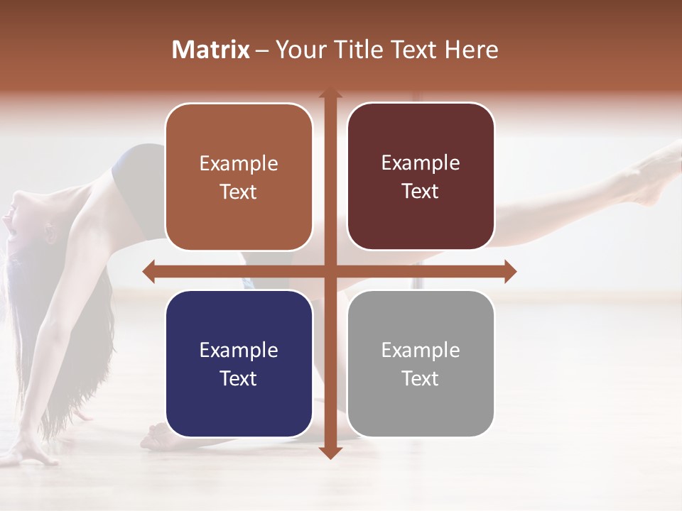 A Woman Is Doing A Yoga Pose On The Floor PowerPoint Template