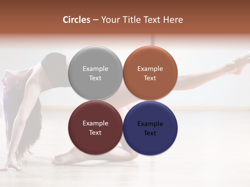 A Woman Is Doing A Yoga Pose On The Floor PowerPoint Template