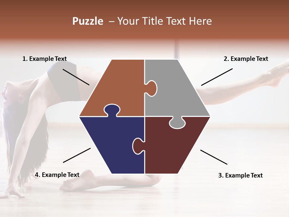 A Woman Is Doing A Yoga Pose On The Floor PowerPoint Template