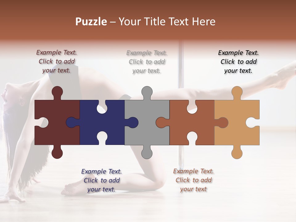 A Woman Is Doing A Yoga Pose On The Floor PowerPoint Template