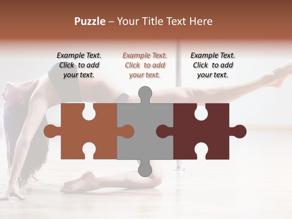 A Woman Is Doing A Yoga Pose On The Floor PowerPoint Template