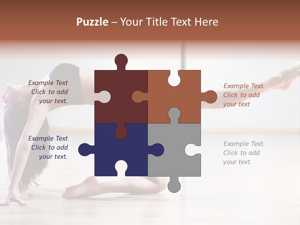 A Woman Is Doing A Yoga Pose On The Floor PowerPoint Template