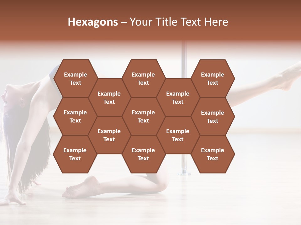 A Woman Is Doing A Yoga Pose On The Floor PowerPoint Template