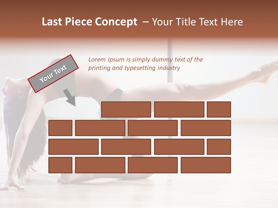 A Woman Is Doing A Yoga Pose On The Floor PowerPoint Template