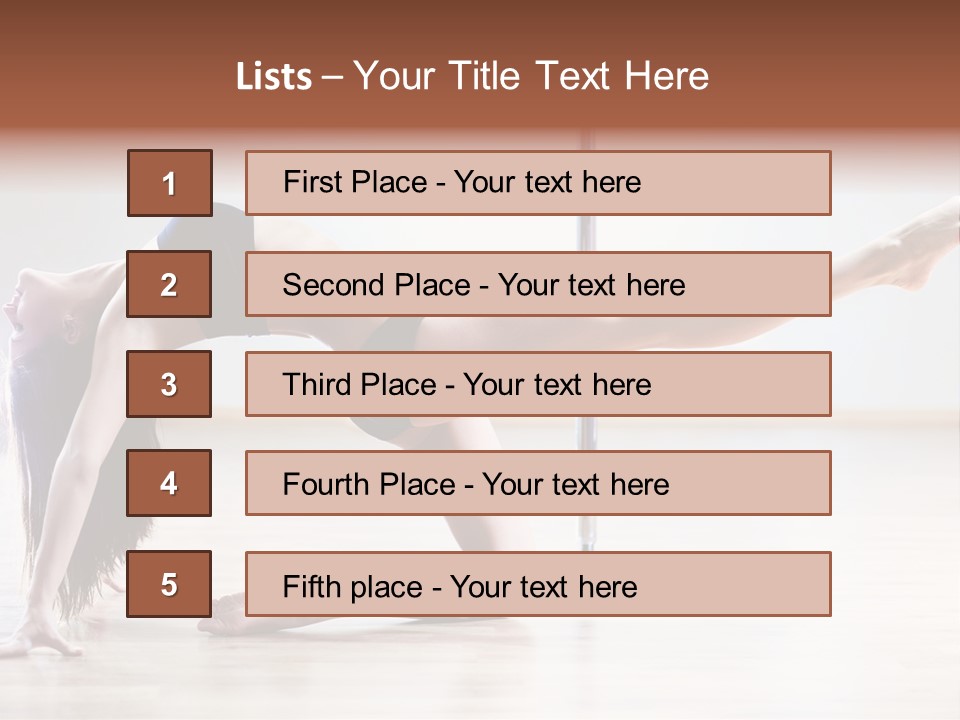 A Woman Is Doing A Yoga Pose On The Floor PowerPoint Template