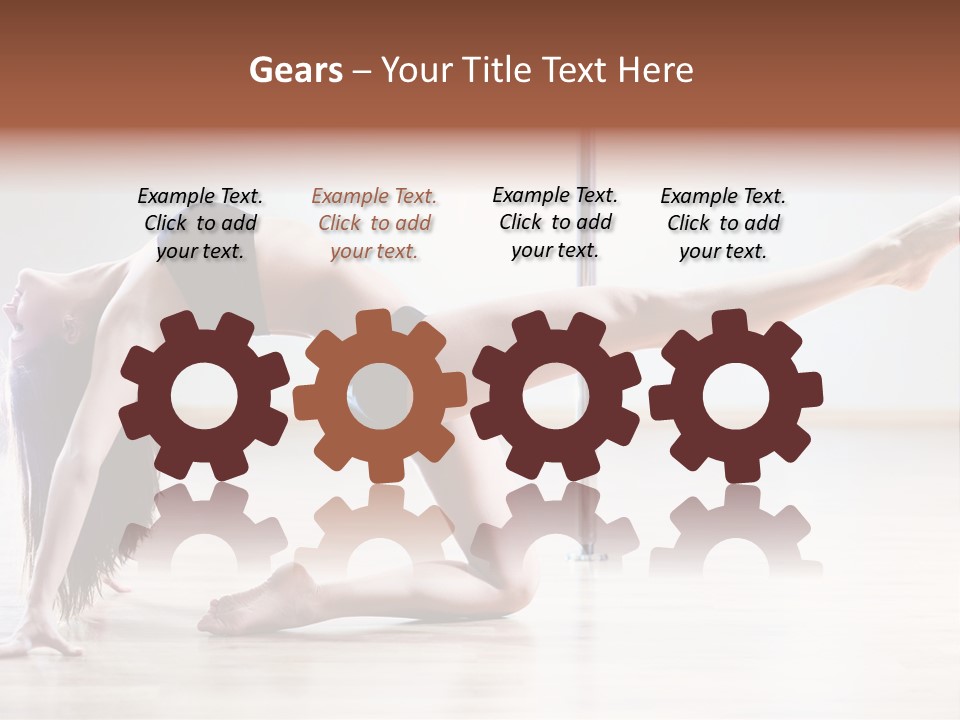 A Woman Is Doing A Yoga Pose On The Floor PowerPoint Template