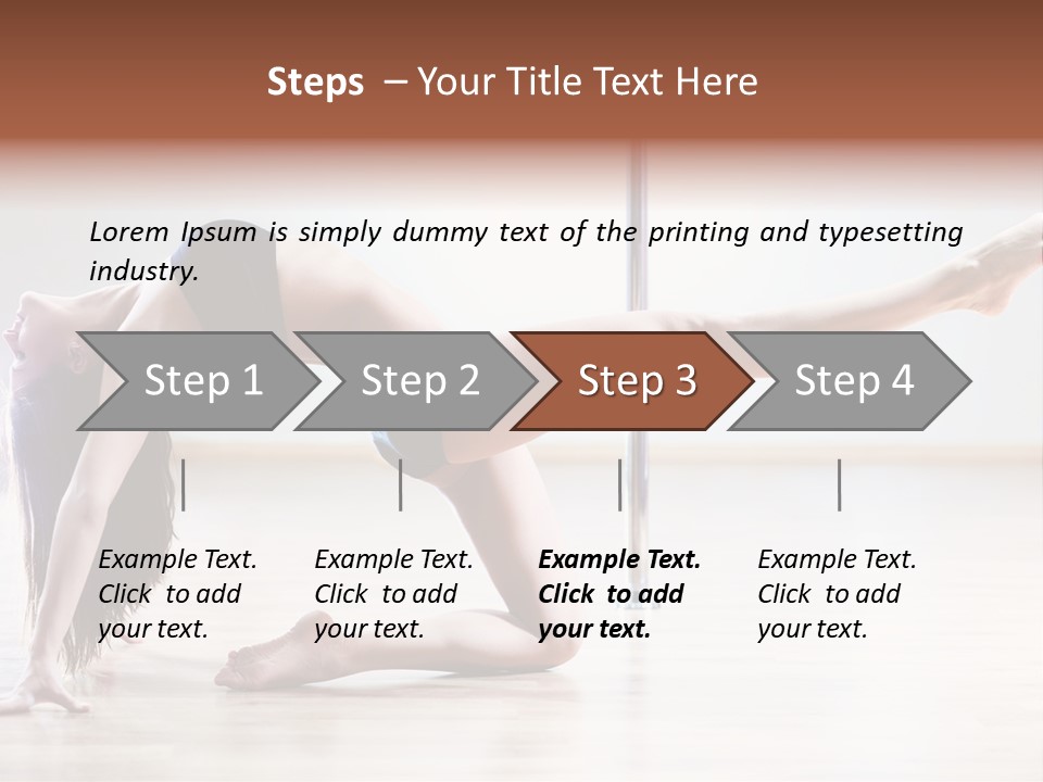 A Woman Is Doing A Yoga Pose On The Floor PowerPoint Template