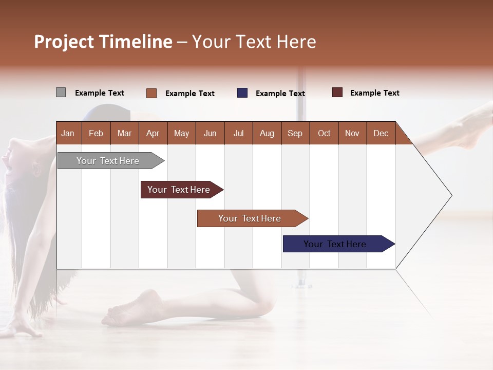 A Woman Is Doing A Yoga Pose On The Floor PowerPoint Template
