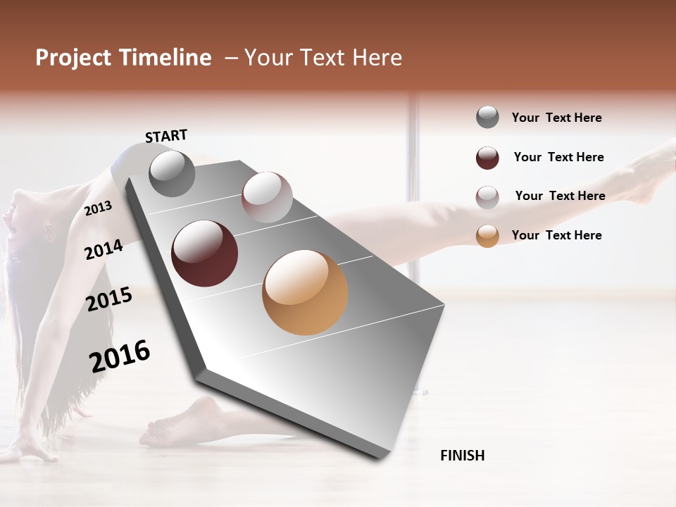 A Woman Is Doing A Yoga Pose On The Floor PowerPoint Template