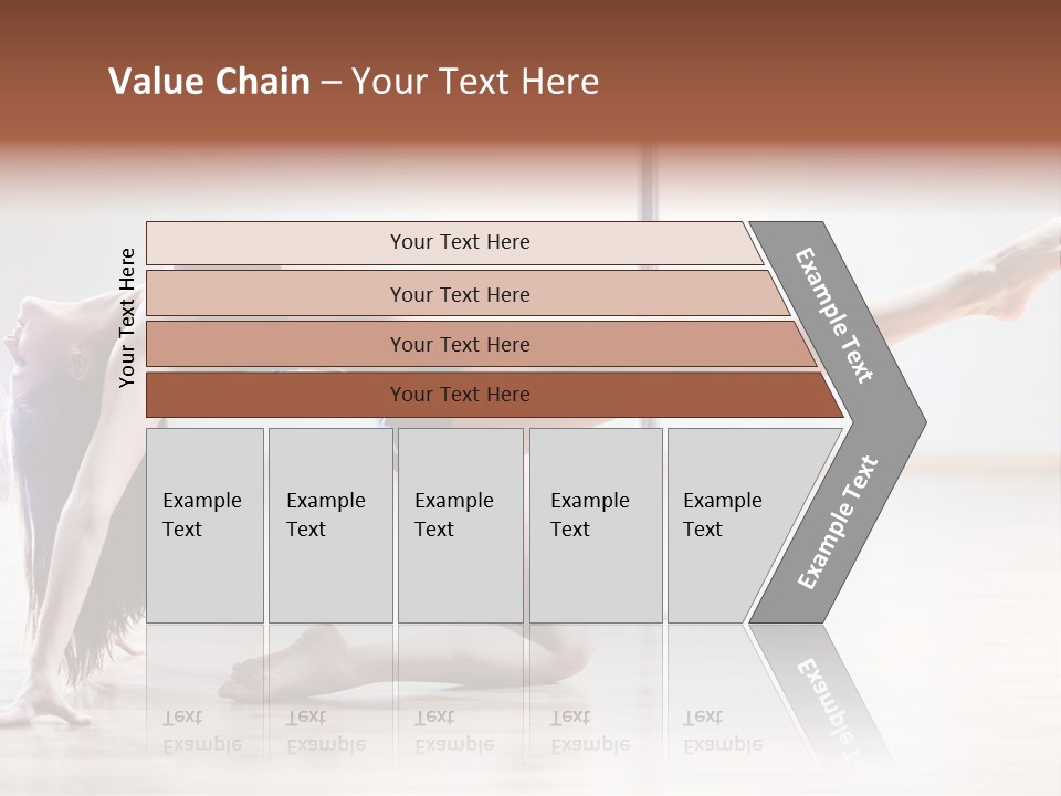 A Woman Is Doing A Yoga Pose On The Floor PowerPoint Template