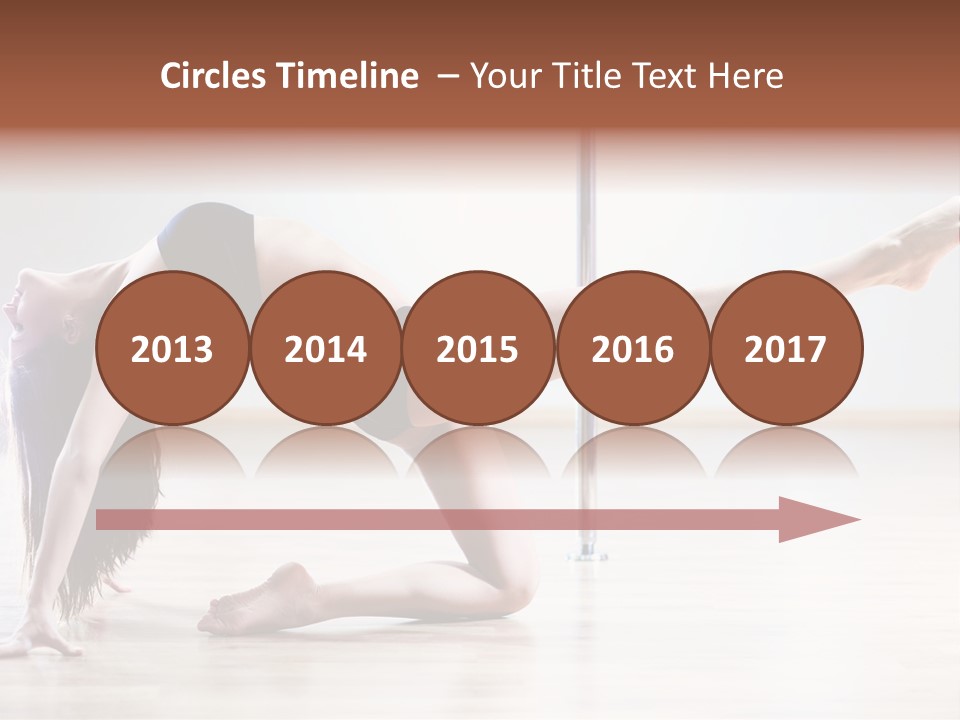 A Woman Is Doing A Yoga Pose On The Floor PowerPoint Template