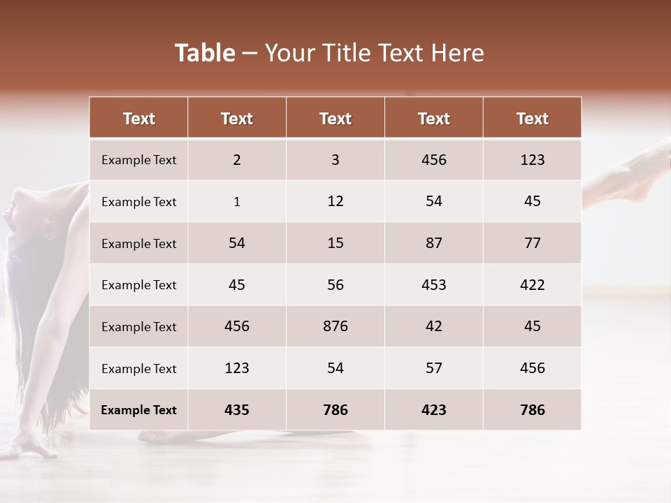 A Woman Is Doing A Yoga Pose On The Floor PowerPoint Template