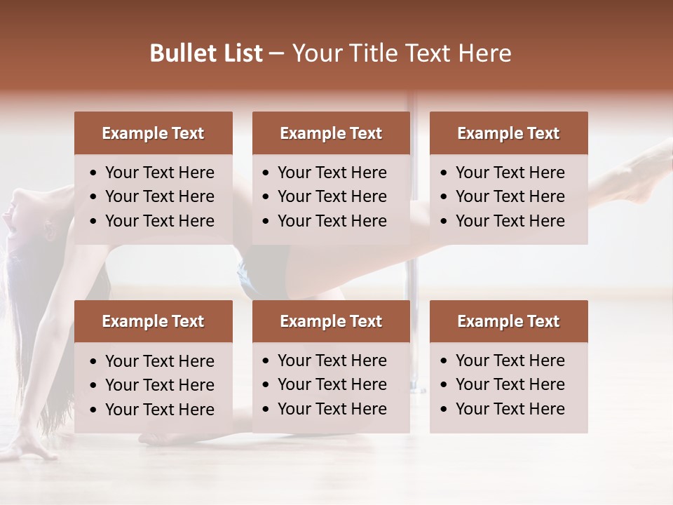 A Woman Is Doing A Yoga Pose On The Floor PowerPoint Template