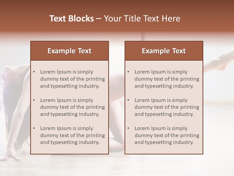 A Woman Is Doing A Yoga Pose On The Floor PowerPoint Template