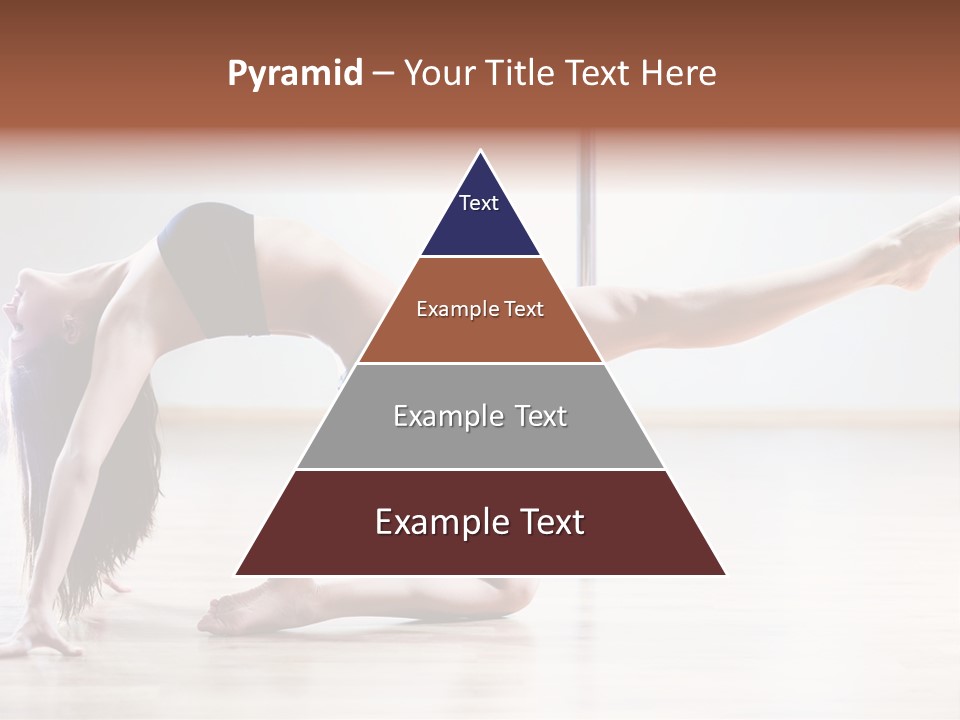 A Woman Is Doing A Yoga Pose On The Floor PowerPoint Template