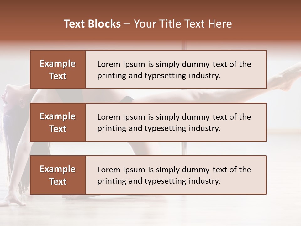 A Woman Is Doing A Yoga Pose On The Floor PowerPoint Template