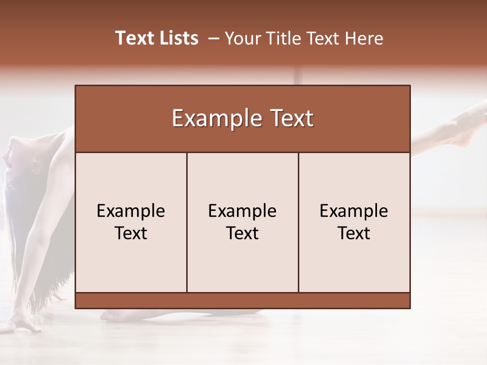 A Woman Is Doing A Yoga Pose On The Floor PowerPoint Template