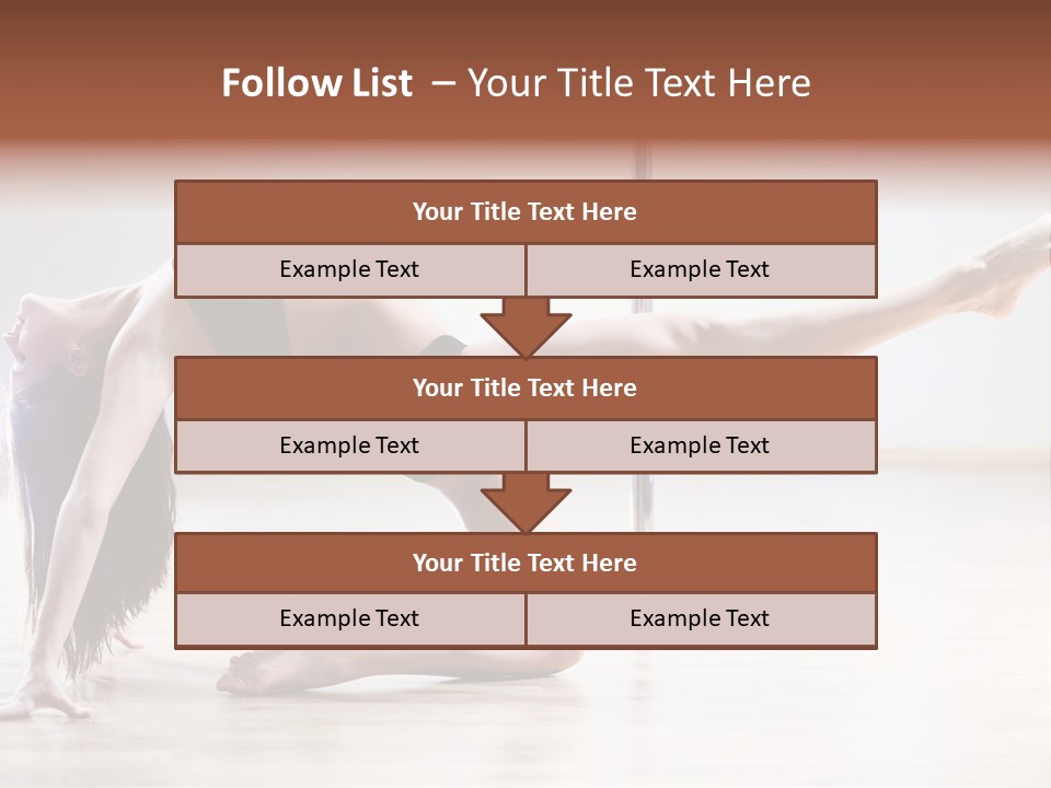 A Woman Is Doing A Yoga Pose On The Floor PowerPoint Template