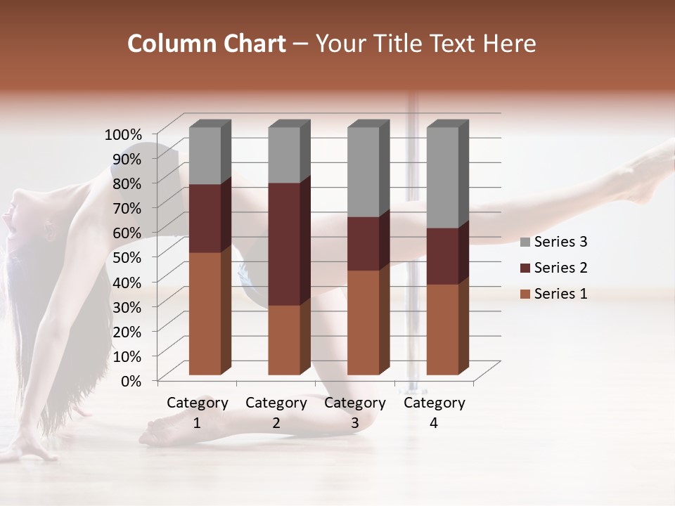 A Woman Is Doing A Yoga Pose On The Floor PowerPoint Template