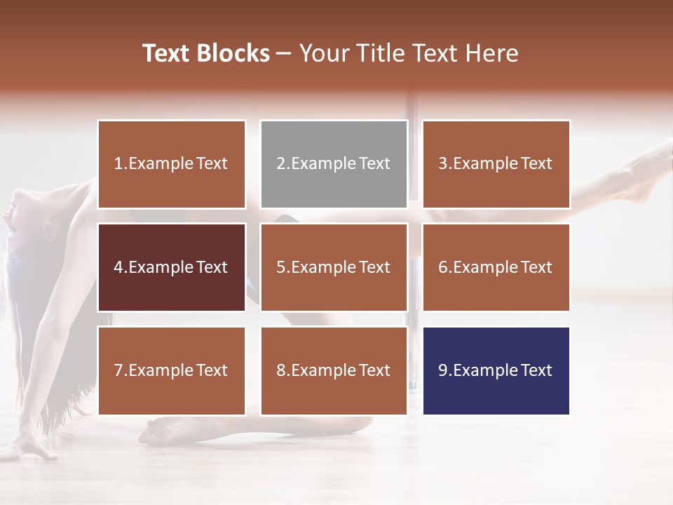 A Woman Is Doing A Yoga Pose On The Floor PowerPoint Template